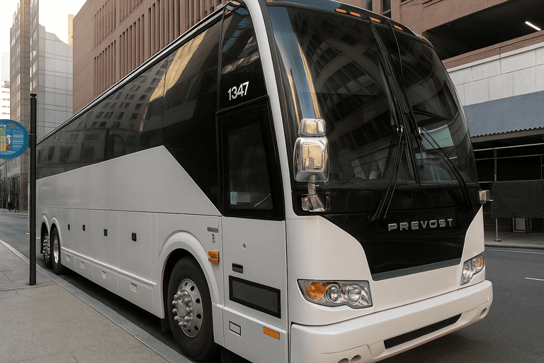 a Charter Bus Rental Billings coach bus
