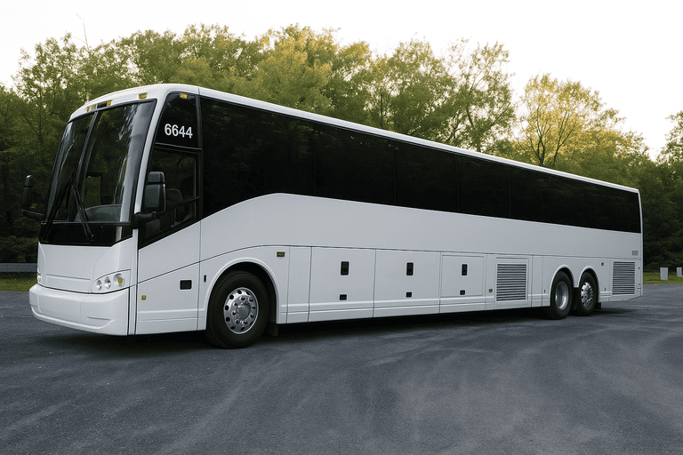 exterior of Charter Bus Rental Billings coach bus