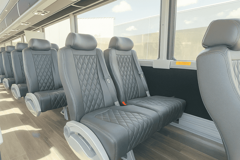 interior of Charter Bus Rental Billings charter bus